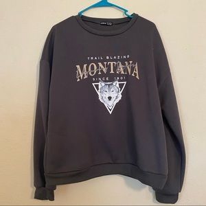 SHEIN | Montana Wolf Sweatshirt